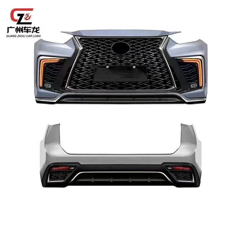 Hot Selling PP Plastic Car Bumper Front Bumper Rear Bumper for Toyota Highlander 2022 Upgrade Lx600 Style Car Bodykit