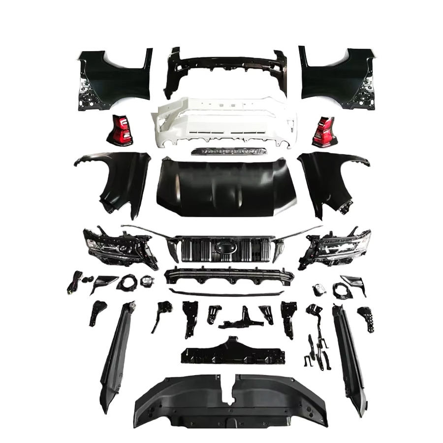 2003-2009 for Toyota Prado FJ120 Car Body Kit Upgrade 2018 Prado FJ150 Front Bumper Rear Bumper Hood Fender Headlamp Taillamp PP