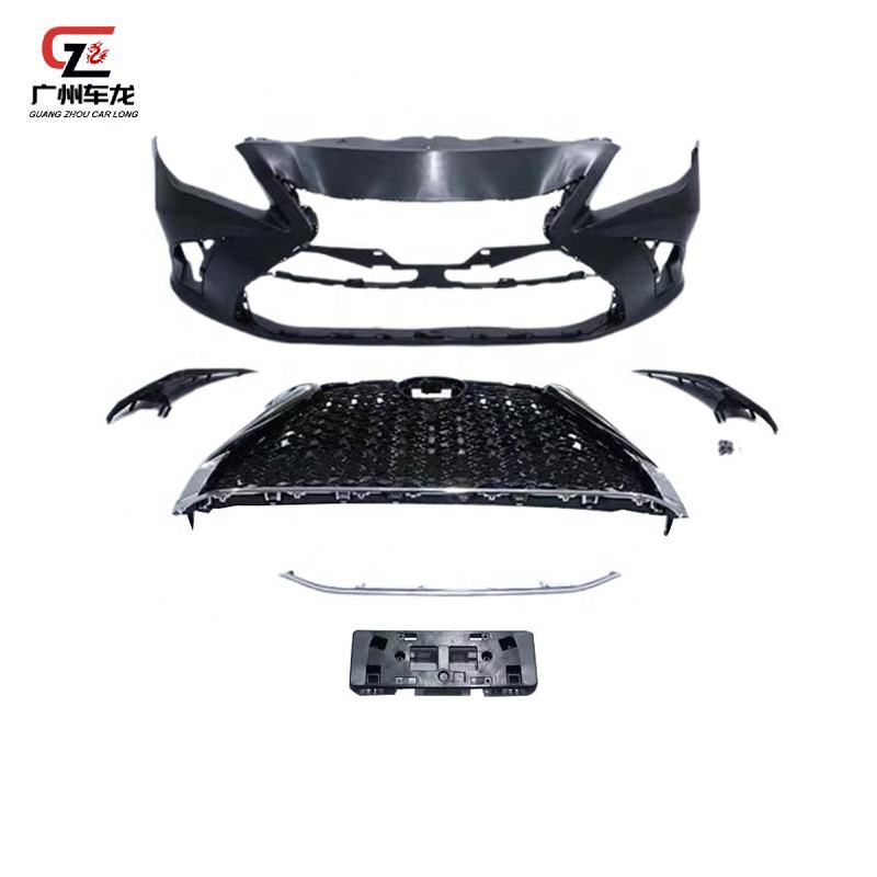PP Material Car Bodykit Front Bumper with Grille for Toyota Corolla 2011 2012 2013 to Lexus Style Car Bumpers Auto Exterior Part
