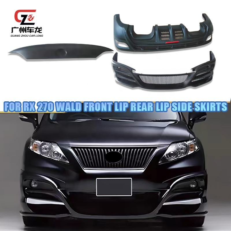 Wald Style Car Bodykit for Lexus RX270 RX350 RX450H Front Rear Diffuser Lip with Brake Light Rear Spoiler Car Exterior Parts