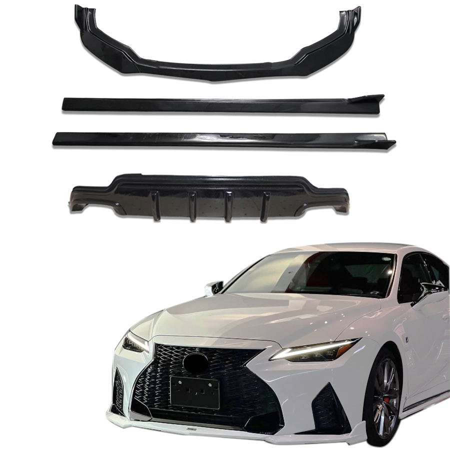 New Car Bumper for Lexus IS300 2021-2025 ABS Plastic Front Lip Rear Lip Side Skirts No Color Tow Hook Upgrade Parts Accessory