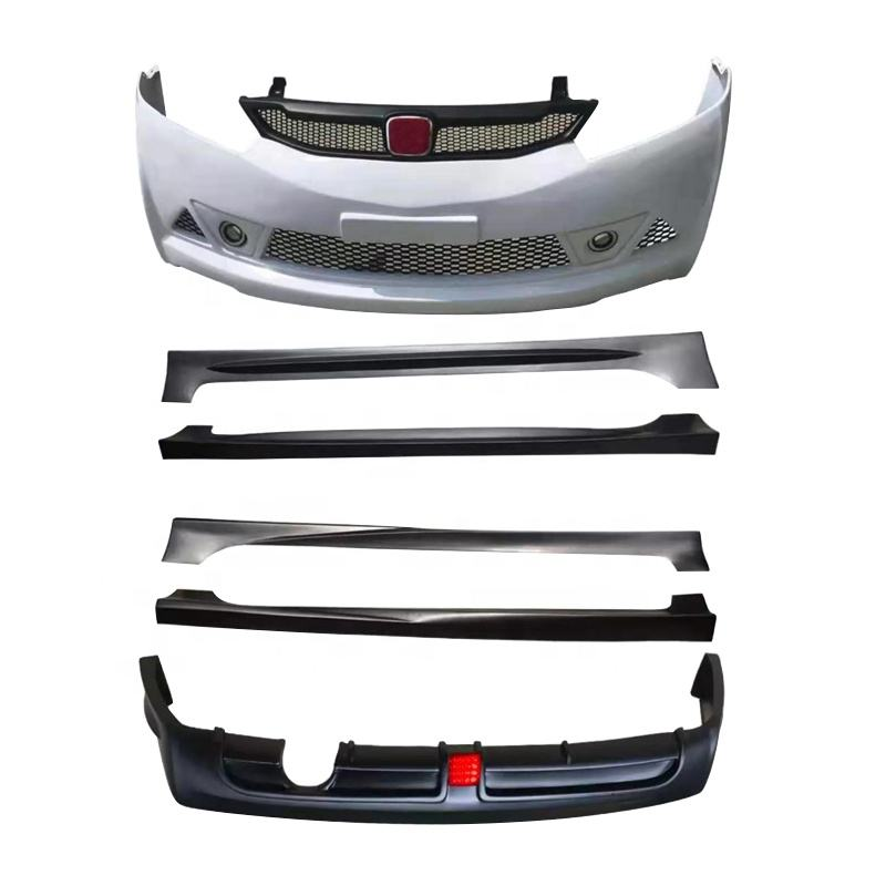 Hot Sale Car Bumper for Honda civic FD 2 RR Style Front Bumper Side Skirts Rear Lip Auto Parts for Honda Civic 2005-2011 ABS Material