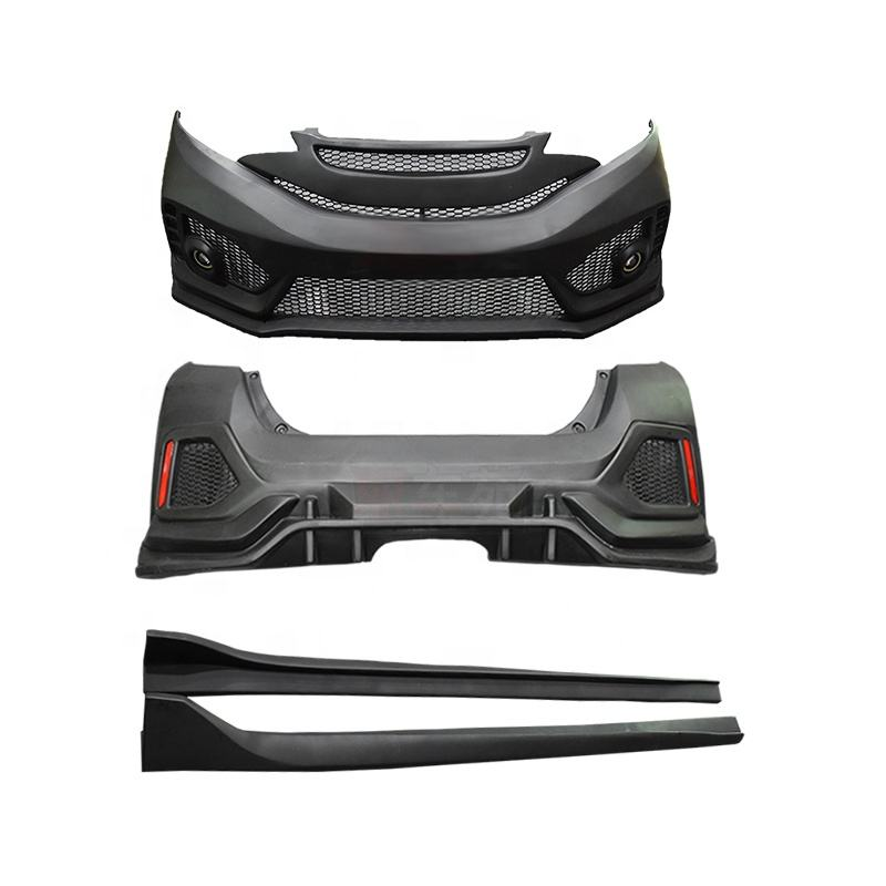 Car Bumpers Front Bumper Rear Bumper Side Skirts Typer Style for Honda Fit GK5 2014-2018 Other Auto Parts