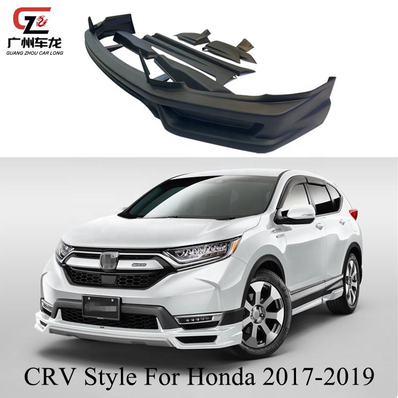 Car Body Kit Suitable for Honda CRV 2017-2019 Upgrade Mugen Style Front Lip Side Skirt Rear Corner Car Bumper