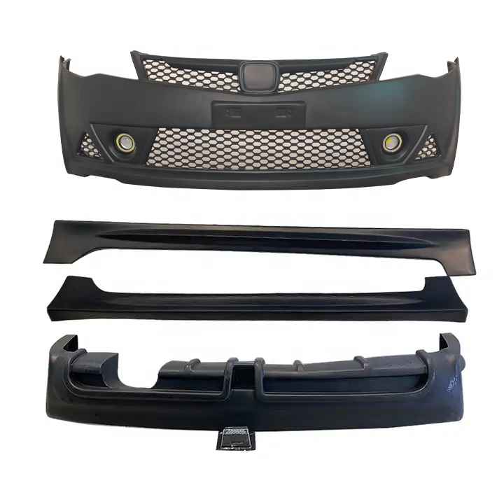 Hot Selling ABS Material RR Style Car Bumper Front Bumper Rear Diffuser Side Skirts for Honda Civic CIIMO 2006-2009 Car Bodykit