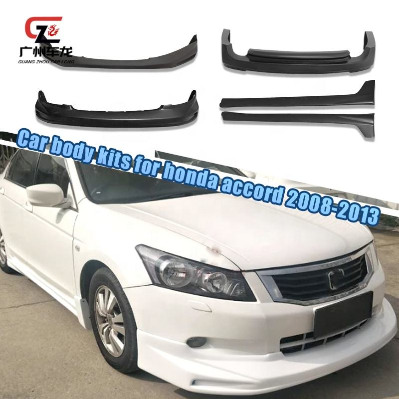Car Body Kits Front Bumper Lip Rear Diffuser Lip Side Skirts for Honda Accord 2008-2013 Auto Exterior Accessory Covering Parts