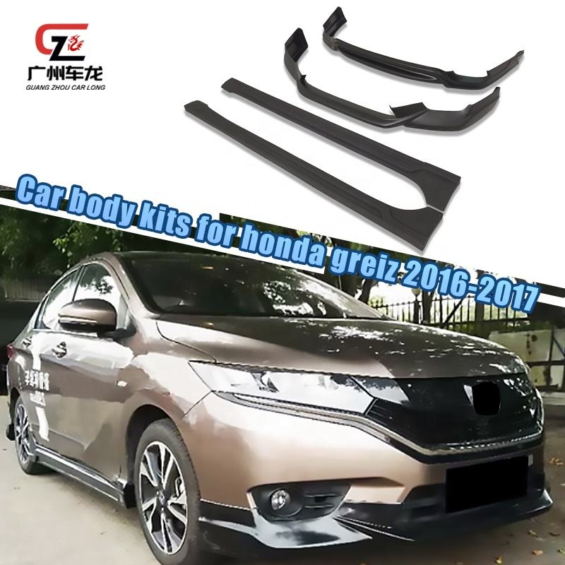 Car Bumper Front Lip Rear Diffuser Lip Side Skirts for Honda Greiz 2016 2017 Car Body Kits ABS Material Whole Set Car Accessory