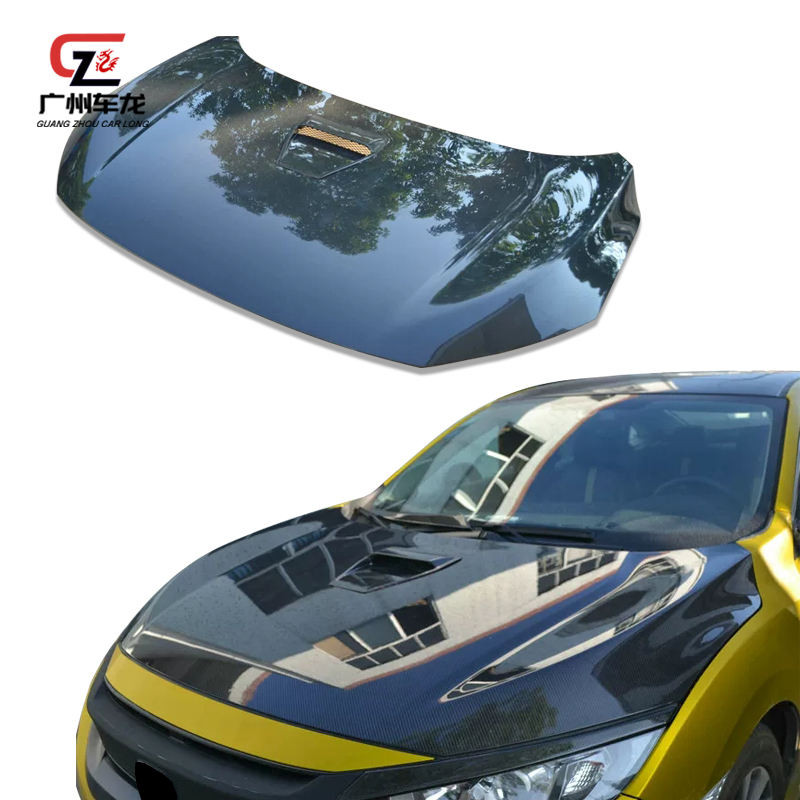 For 10th Generation Honda Civic 2016 Carbon Fiber Hood Factory Outlet Hot Sell Car Body Kits Other Auto Parts