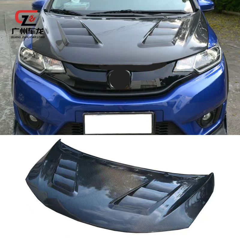For Honda Fit GK5 2014-2019 Carbon Fiber Hood Factory Outlet Hot Sell Car Body Kits Other Auto Parts