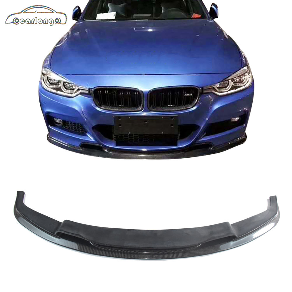 V Style Carbon Fiber Front Splitter Bumper Lip for Bmw 3 Series F30 F35 M-Tech 2012-2019 Car Body Kits Exterior Accessory Parts