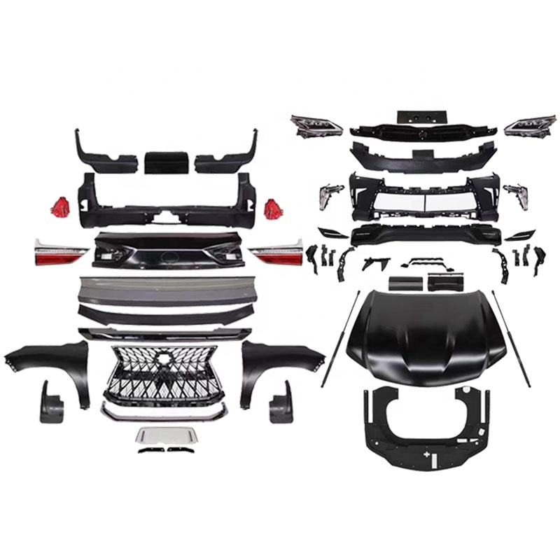 Car Bumpers Include Front Rear Bumper Grille With Fender Headlight Taillights for Lexus LX570 2008-2015 Upgrade to 2020 Model