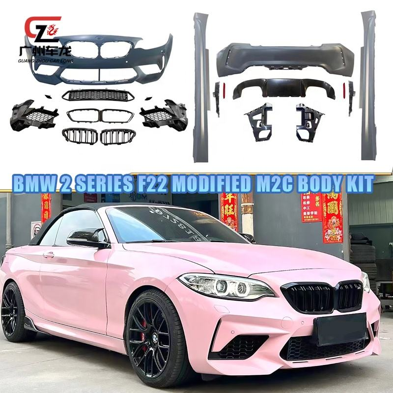 New Complete Car Bumper Kits for Bmw 2 Series F22/F23 218i/220i 2016-2019 M2C Facelift Front/Rear Bumper Grille Parts Side Skirts