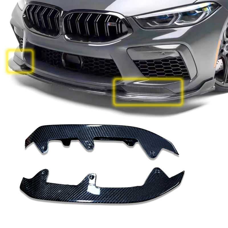 For BMW M8 Front Bumper Cover Fog Lamp Eyebrow Frame Cover Bumper Cover Trim Carbon Fiber Auto Parts Body Kit