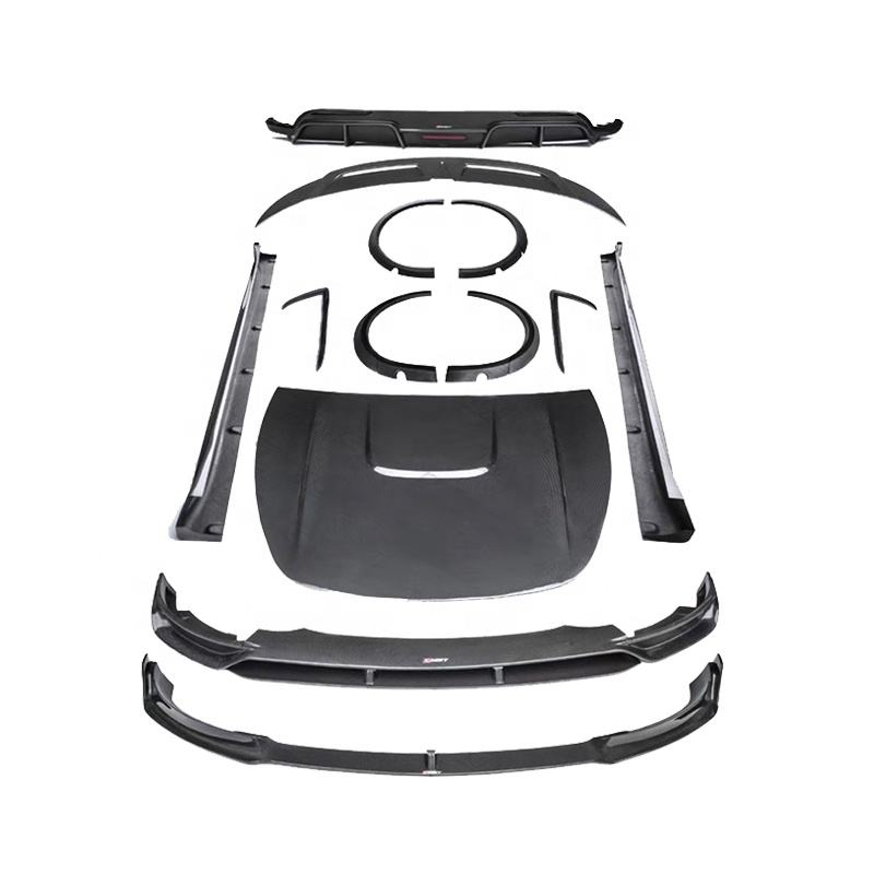 Best Items Carbon Fiber Front Lip Rear Lip Side Skirts Spoiler Hood Wheel Trim for Tesla Model Y Upgrade CMST Style Car Body Kit