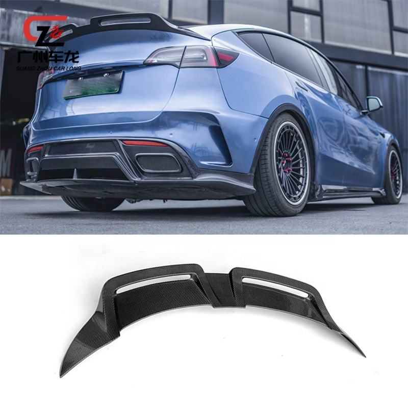 High Quality Carbon Fiber CMST Style Rear Spoiler for Tesla Model Y 2021 2022 Car Spoiler