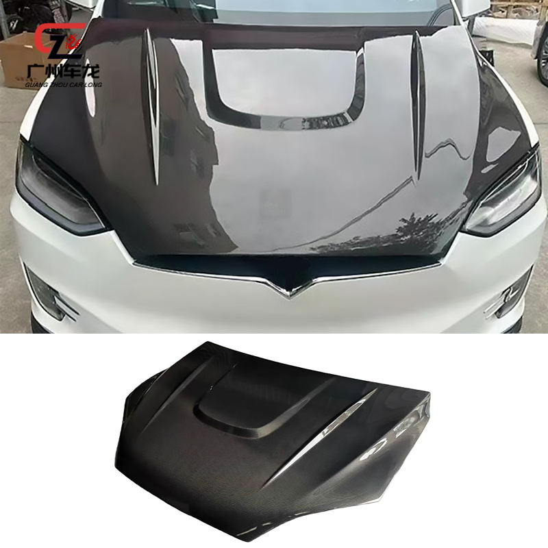 For Tesla Model X 2016-2021 Carbon Fiber Hood Factory Outlet Hot Sell Car Body Kits Other Auto Parts