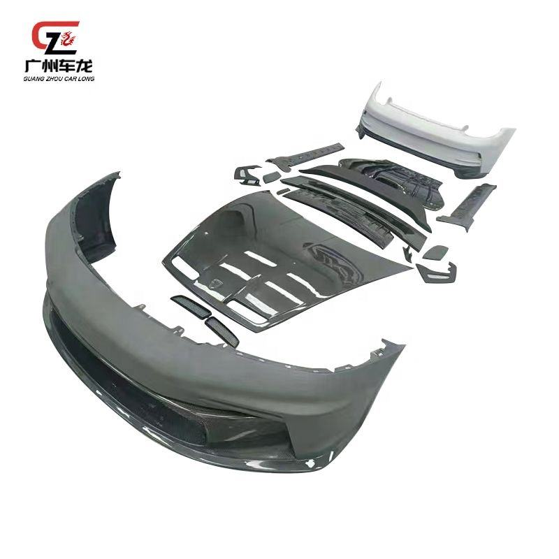 High Quality Dry Carbon Fiber Front Rear Bumper Side Skirts Spoiler Hood Body Kit for Porsche 911 992 Modified GT3 Style Bodykit