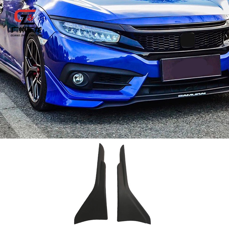 For Honda Civic 2016 2017 2018 Front Lip Diffuser Bumper Rear Lip Car Body Kits ABS Material Exterior Parts