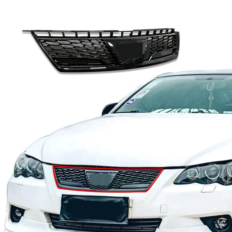 ABS Material Glossy Black Front Bumper Grille for Toyota Mark X 2006-2009 New Style Facelift Radiator Front Grill Car Accessory