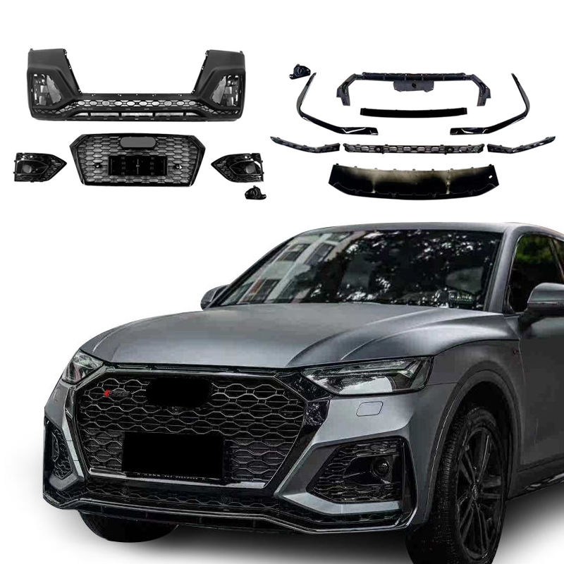 For Audi Q5L 2018-2020 Upgrade RSQ5 Plastic Front Bumper Cover Grille Factory Outlet Hot Sell Car Body Kits Other Auto Parts
