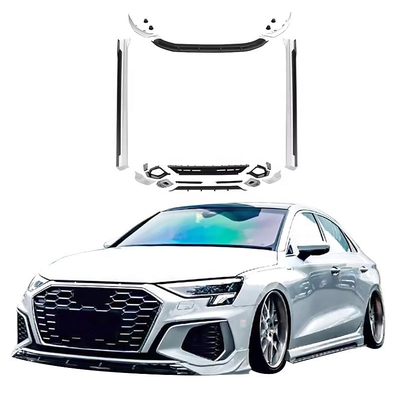 New Auto for Audi A3L 2020-2021 Car Accessories Body Kits Side Skirts Front/Rear Diffuser Lip Tow Hook Car Exterior Tuning Part