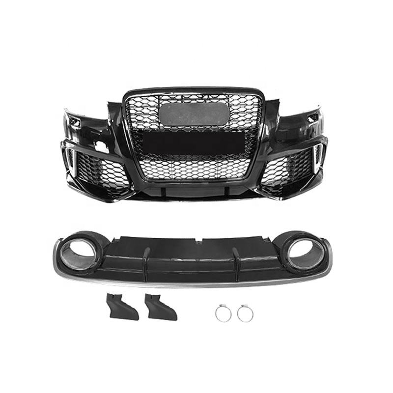 Factory Wholesale Car Bumpers Suitable for Audi A6 C6 2005-2012 Upgrade RS6 Style Injection PP Front Bumper Grille Rear Lip