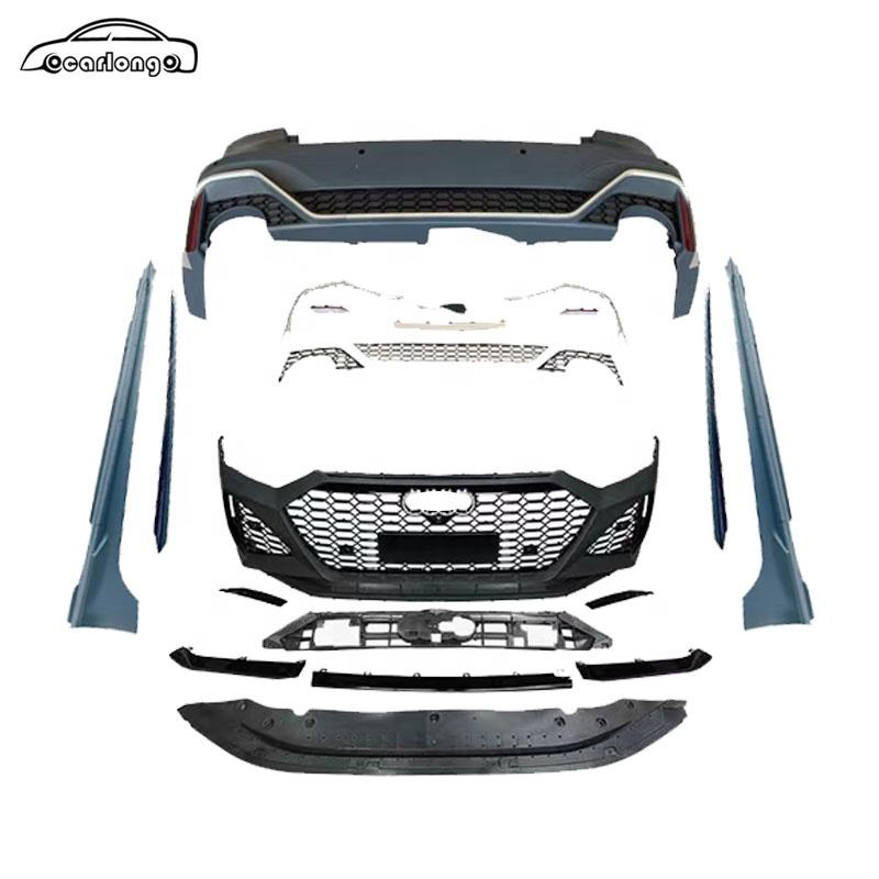 New High Quality Car Bumpers for Audi A7 2021 Upgrade RS7 Style Black Samurai Kit Front & Rear Bumpers Grille