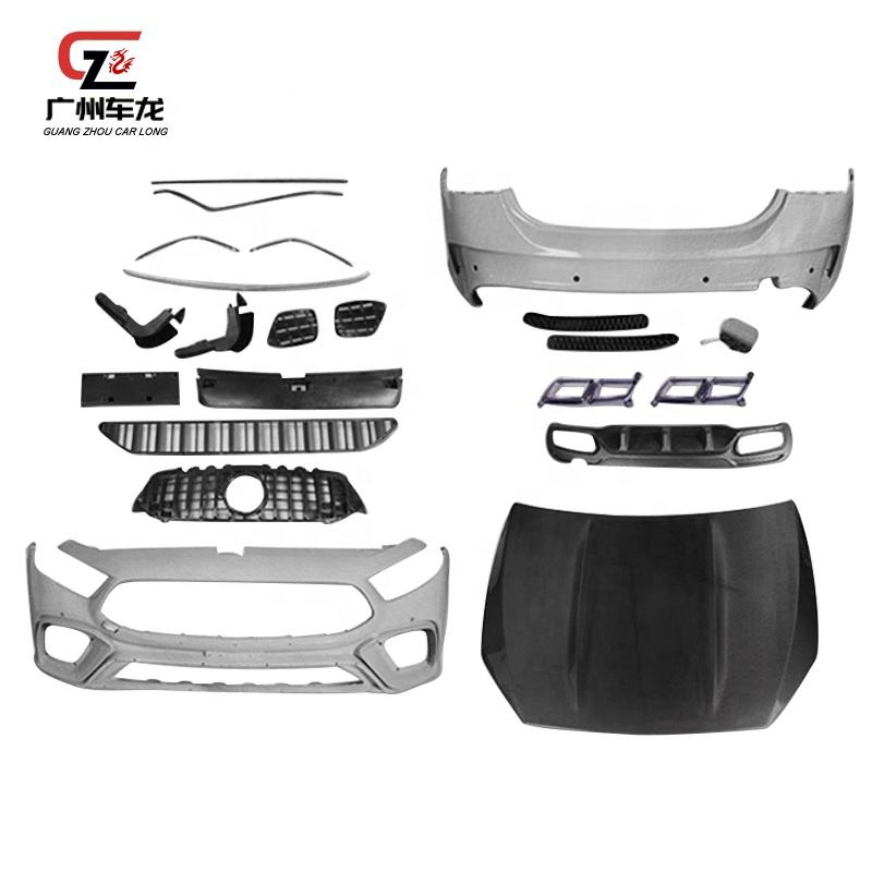 Car Bumpers for 2020 Mercedes Benz GLE W167 Upgrade Maybach Style Front Bumper Rear Bumper Assembly Grille Car Body Kits