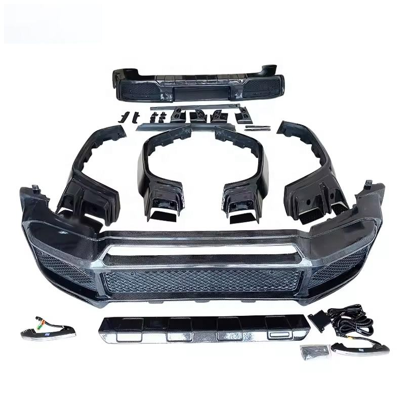 Best Fitment Carbon Fiber for Mercedes Benz G Class W464 Car Body Kit BRABU Style Wide Body Bumper Tow Hook Cut-Outs New