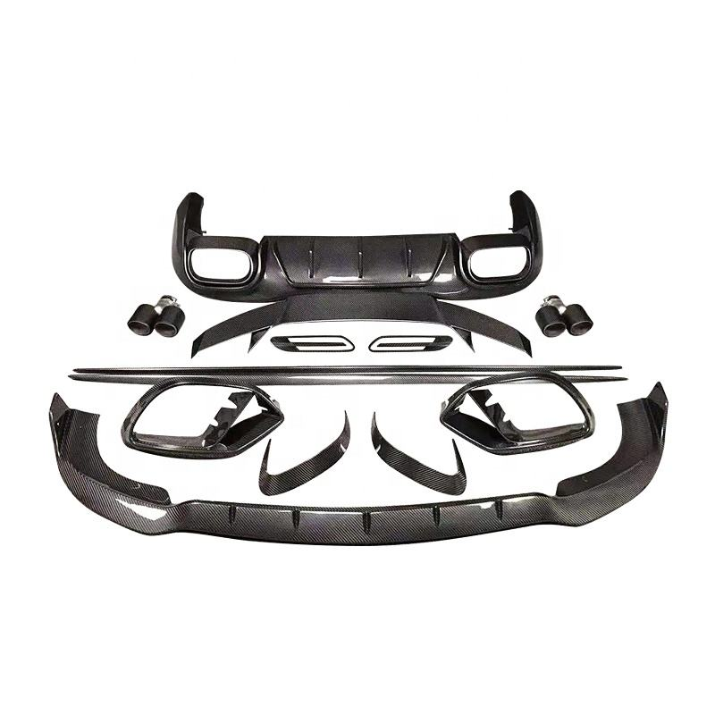 Car Body Kit High Quality Carbon Fiber for Mercedes-Benz AMG GT50 2019 Brabu Style Complete Set Front Lip Rear Lip Spoiler Side