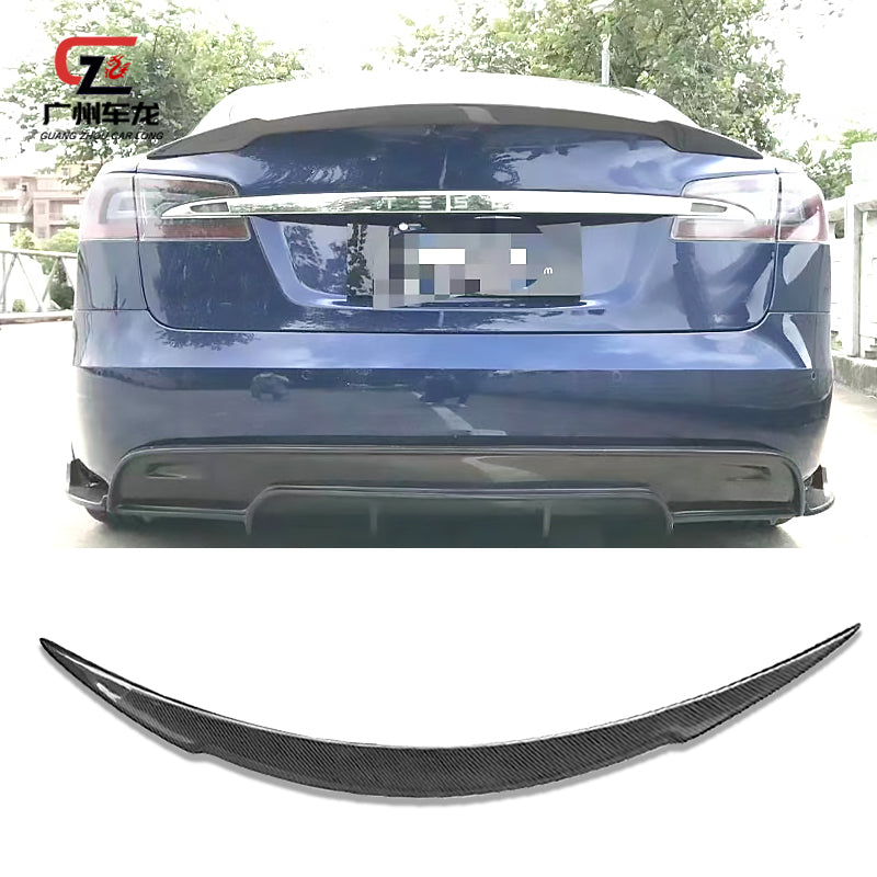 For Tesla Model S 2014-2023 Spoiler Carbon Fiber