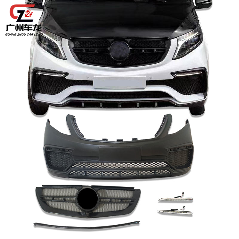 Car bumper kits for Mercedes Benz V class V260 Front bumper Rear bumper grille Led light Auto parts